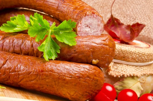 Home-baked Polish sausage (Swojska)