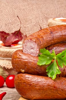 Home-baked Polish sausage (Swojska)