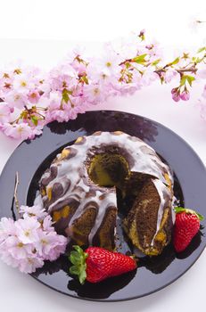 spring marble cakes