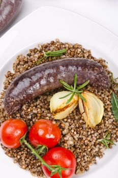 Krupniok traditional blood sausage in Polish cuisine