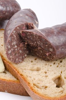 Krupniok traditional blood sausage in Polish cuisine