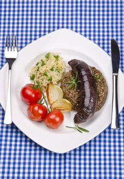 Krupniok traditional blood sausage in Polish cuisine