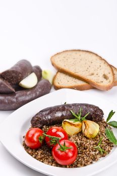 Krupniok traditional blood sausage in Polish cuisine