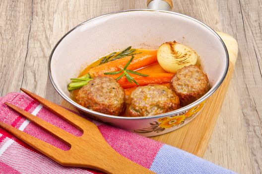 Rissoles with vegetables