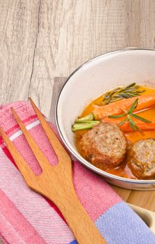 Rissoles with vegetables