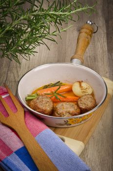 Rissoles with vegetables