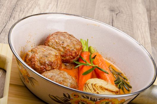 Rissoles with vegetables