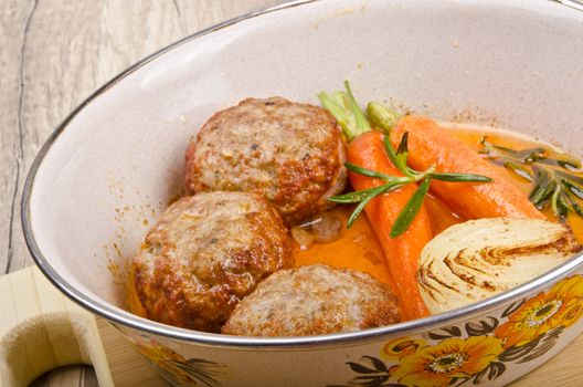 Rissoles with vegetables