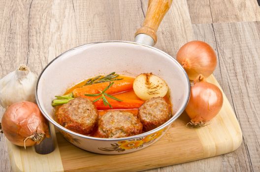 Rissoles with vegetables