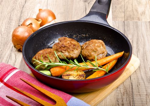 Rissoles with vegetables