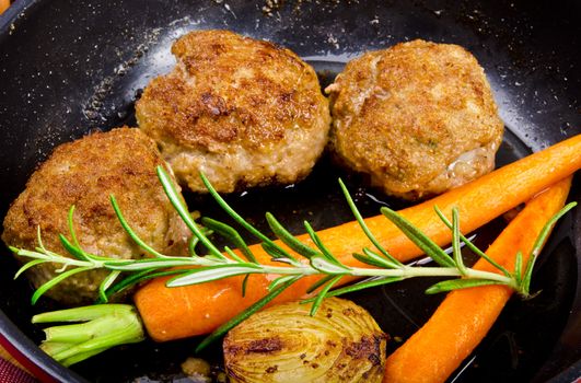 Rissoles with vegetables