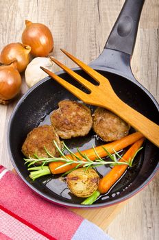 Rissoles with vegetables