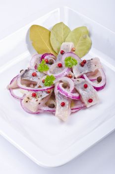 This is a salad with pickled Herring