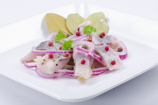 This is a salad with pickled Herring