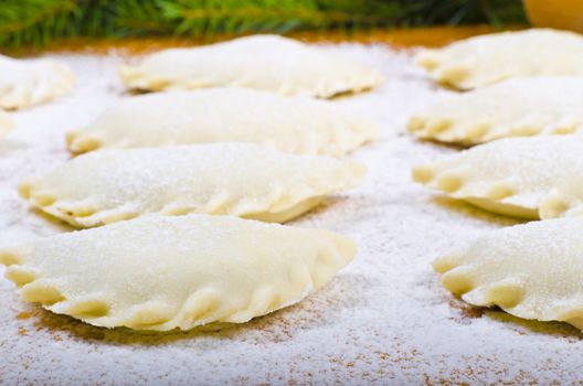 Piroggen (Pierogi) are full paste parcels or also meat pies from noodle dough.