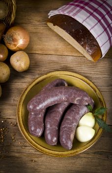 Krupniok traditional blood sausage in Polish cuisine