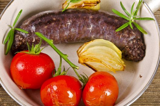 Krupniok traditional blood sausage in Polish cuisine