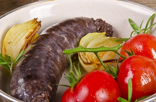 Krupniok traditional blood sausage in Polish cuisine