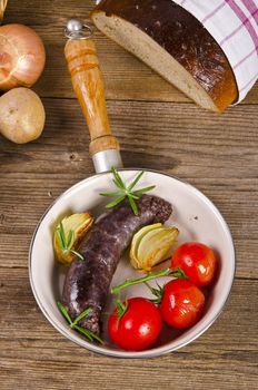 Krupniok traditional blood sausage in Polish cuisine