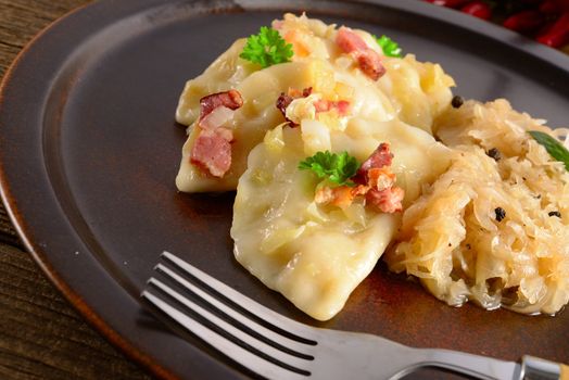 Pierogi.Polish christmas dish 