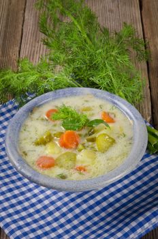 Polish pickled cucumbers soup