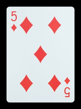 Playing cards - Five of diamonds