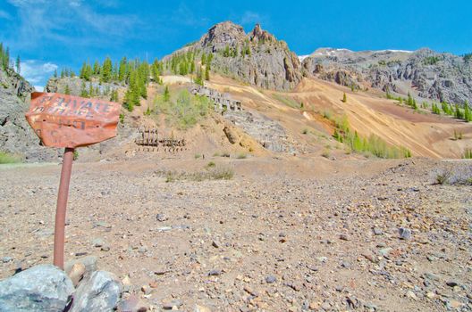 Ruins of a Silver Mine in Silverton, in the San Juan Mountains in Colorado