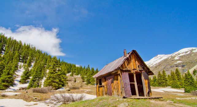 A Preserved House in Animas Forks, a ghost town in the San Juan Mountains of Colorado