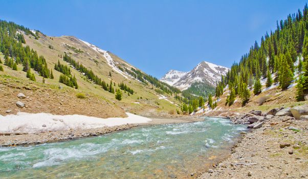 A Mountain Stream in Animas Forks, a ghost town, in the San Juan Mountains of Colorado