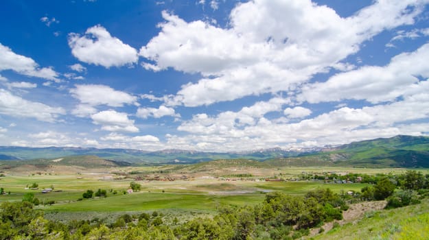 Rural Farming Valley in the Foothills of the San Juan Mountains in Colorado