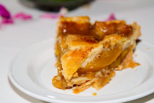 A great looking pie dessert at a wedding.