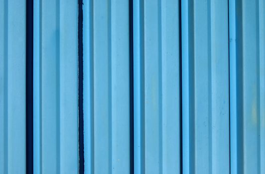 Blue color corrugated iron sheet as background