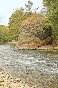 The work of the nature next to the creek Aranyos