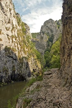 In the famous canyon near Turda, in Romania