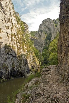 In the famous canyon near Turda, in Romania