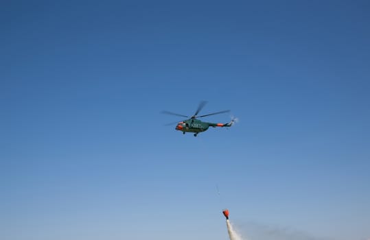 helicopter in the sky air show