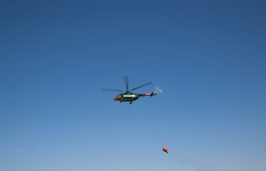 helicopter in the sky air show