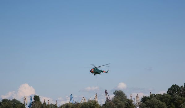 helicopter in the sky air show
