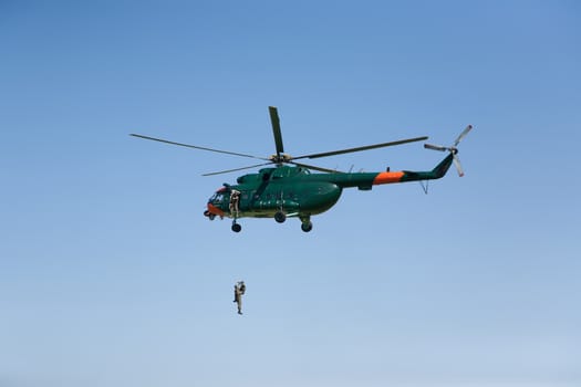 helicopter in the sky air show