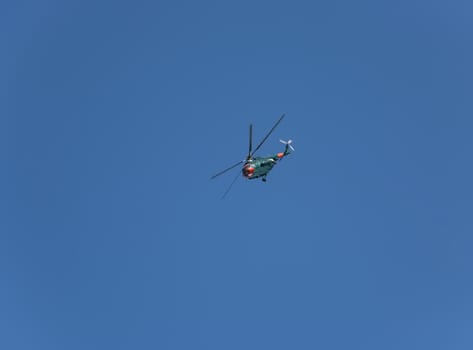 helicopter in the sky air show
