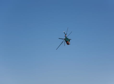 helicopter in the sky air show