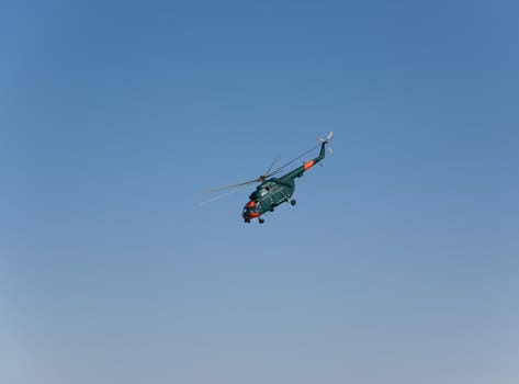 helicopter in the sky air show