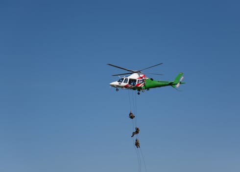 helicopter in the sky air show