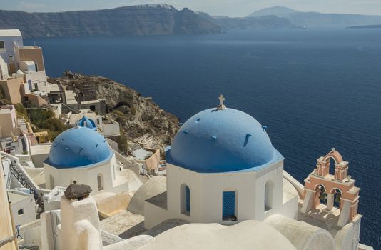 View of the sea from a balcony, Oia, Santorini, Greece - October 2012