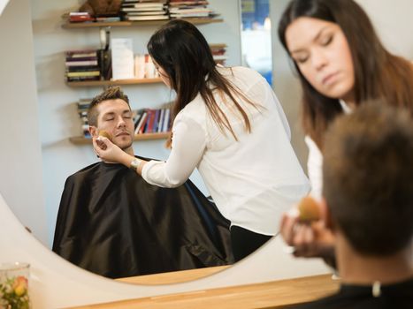 Young man at the Beauty salon