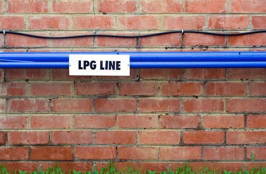 LPG Gas Line on wall