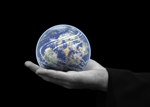 Holding the world in the palm of hand