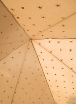 Party or wedding tent roof with star ornaments - ideal as a wedding or outdoors party theme background