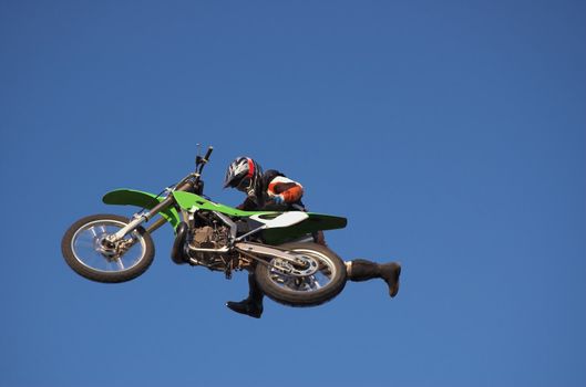 Moto X Freestyle rider radical running on air