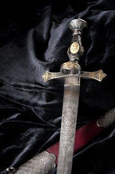 Smart dagger of the medieval soldier. It was used for hunting